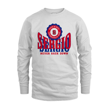Your Name Never Back Down Shirt SERGIO M1-33