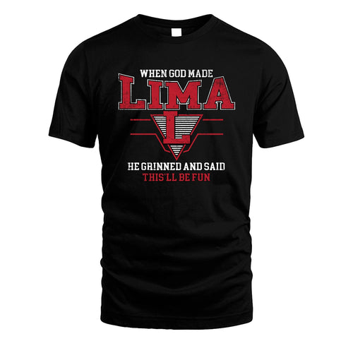 When God Made Your Name He Grinned And Said This'll Be Fun Baseball Shirt LIMA M1-29