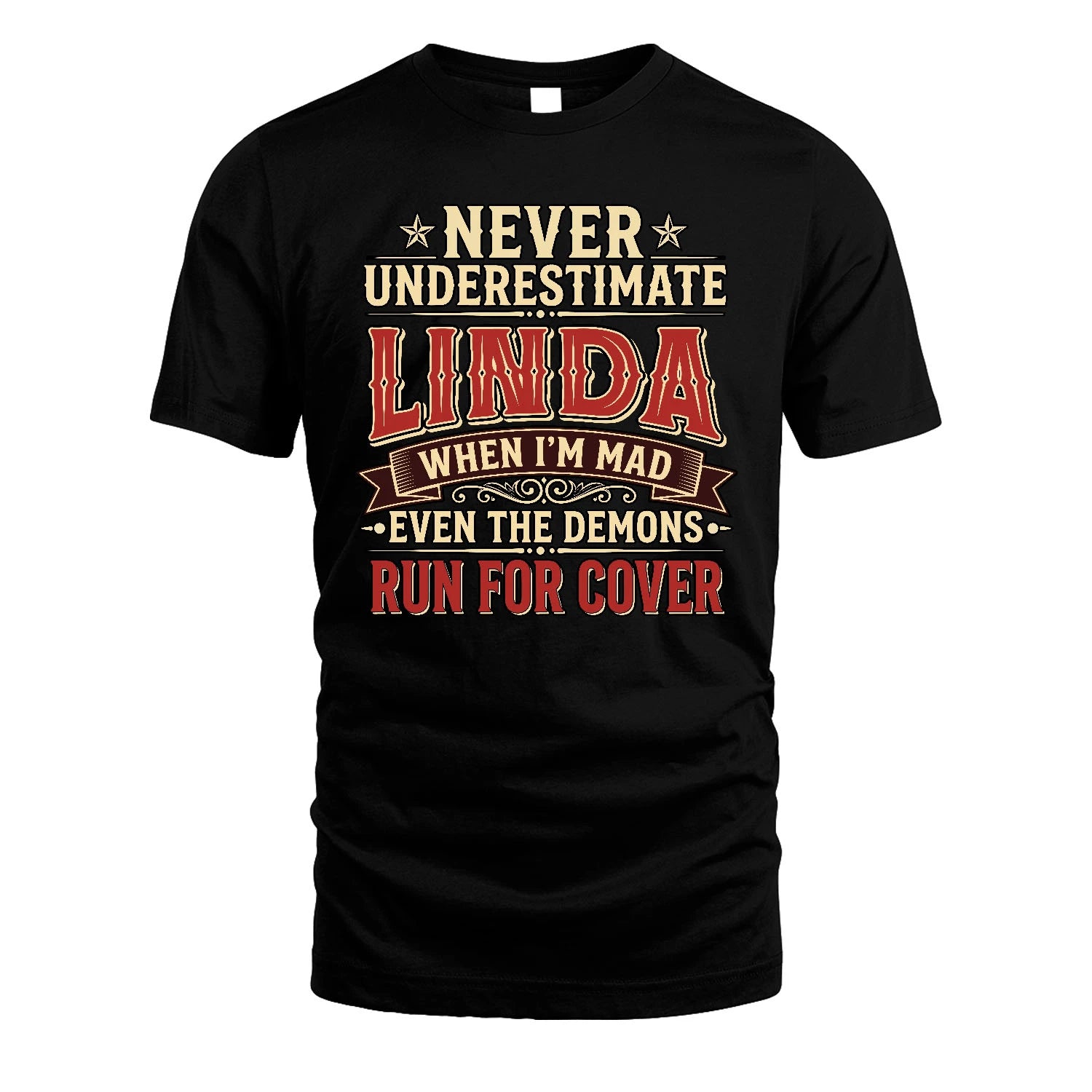 Never Underestimate When I'm Mad Shirt LINDA M1-4