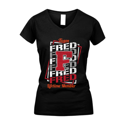 Team Your Name Lifetime Member Sporty Shirt FRED M1-25