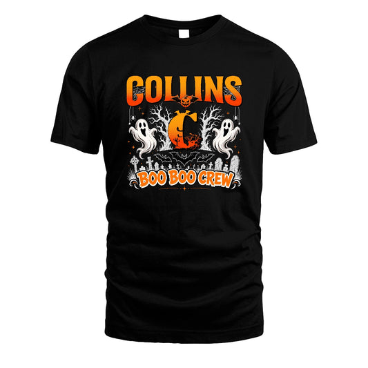 Boo Boo Crew Halloween Custom Name Shirt COLLINS M1-28