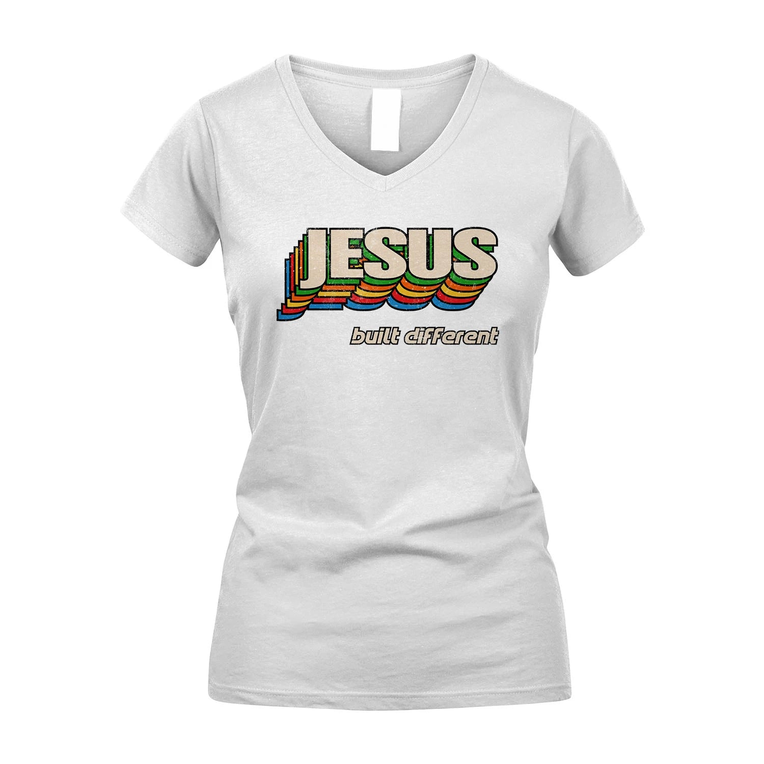 Your Name Built Different Retro Shirt JESUS M1-26