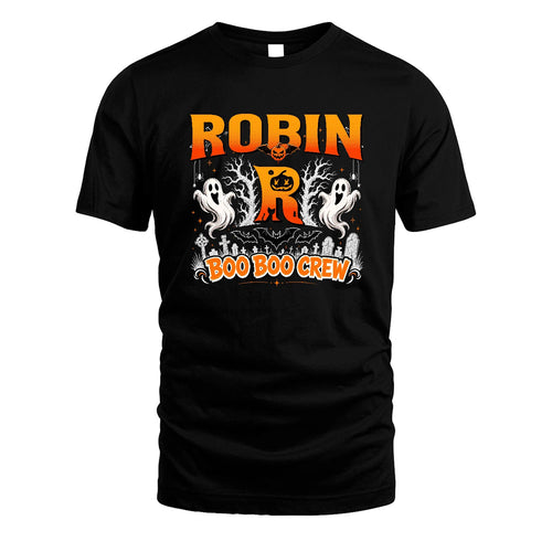 Boo Boo Crew Halloween Custom Name Shirt ROBIN M1-28