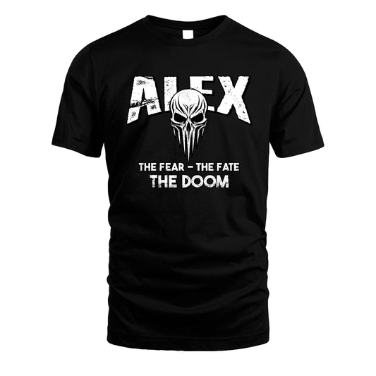 The Fear The Fate The Doom Skull Shirt ALEX M1-39