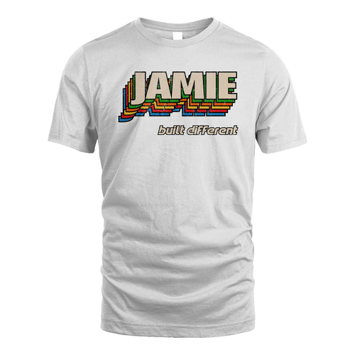 Your Name Built Different Retro Shirt JAMIE M1-26