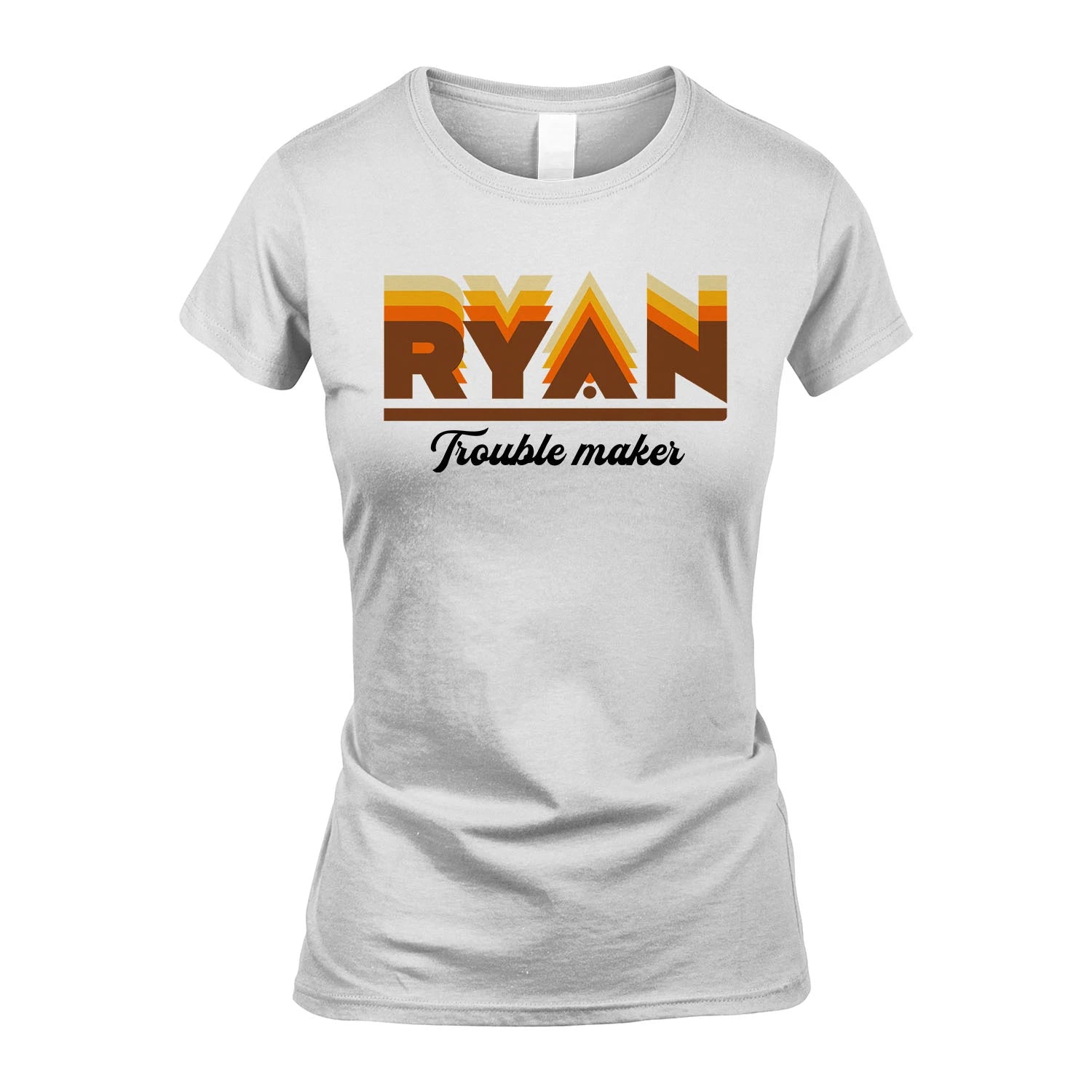 Your Name Trouble Maker Funny Shirt RYAN M1-34