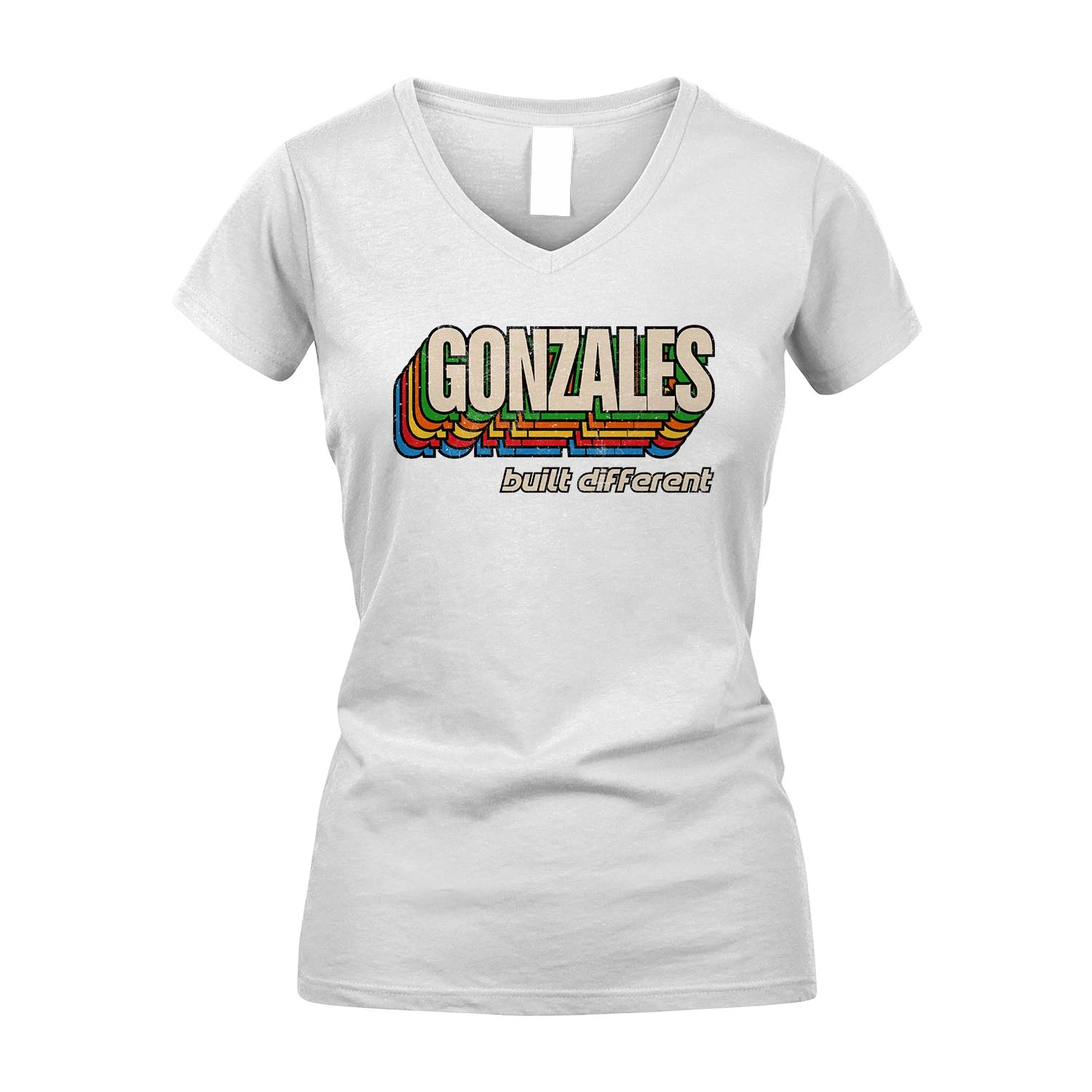 Your Name Built Different Retro Shirt GONZALES M1-26