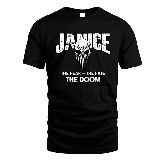 The Fear The Fate The Doom Skull Shirt JANICE M1-39