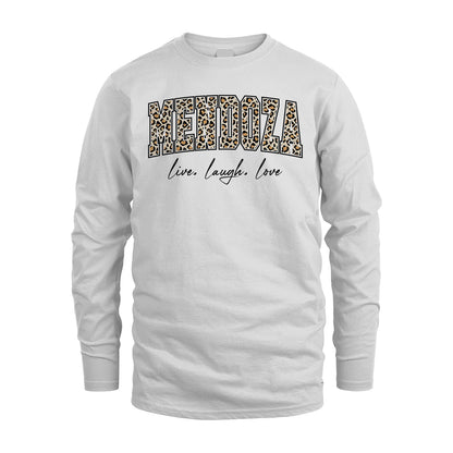 Live Laugh Love Custom Name With Leopard Pattern Shirt MENDOZA M1-13