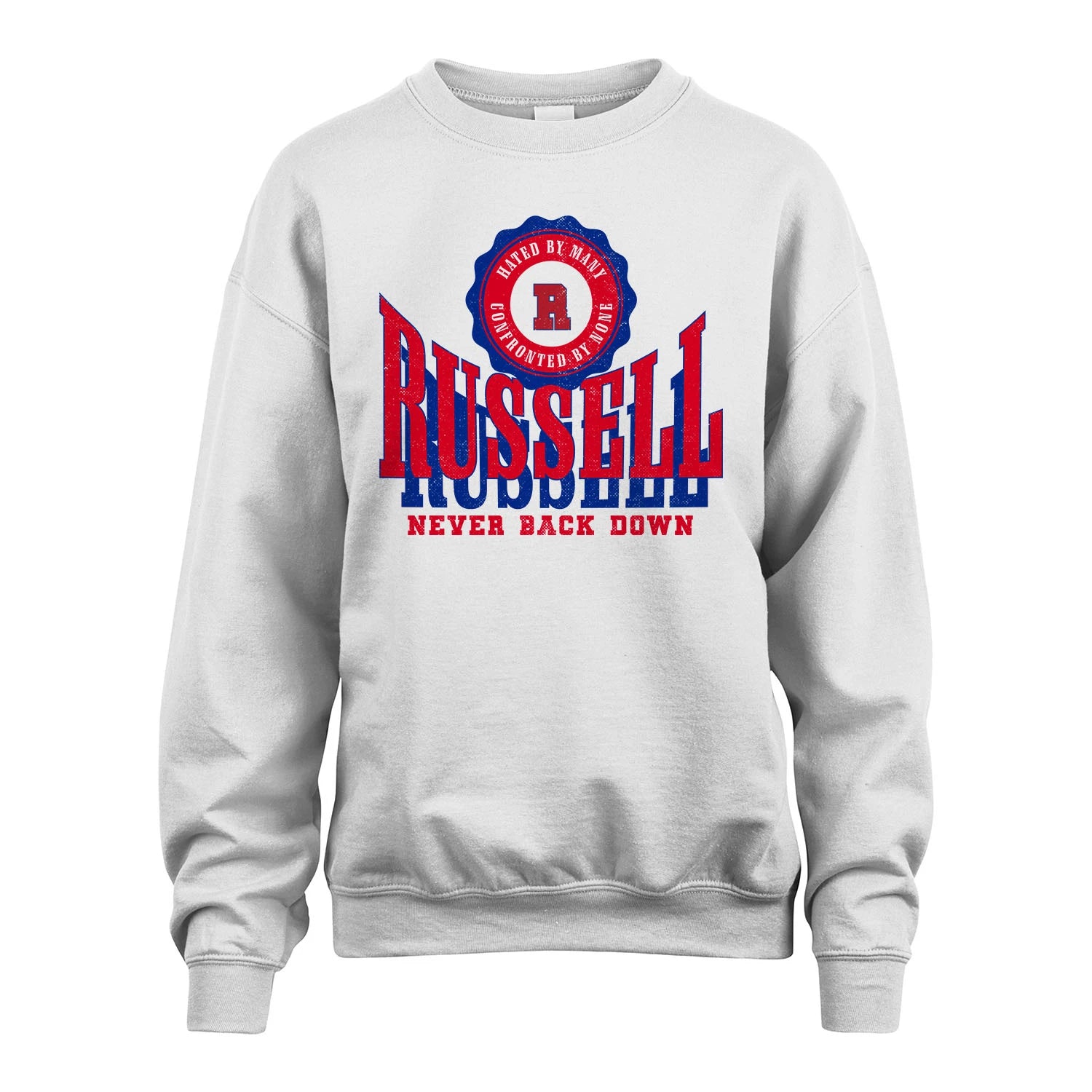 Your Name Never Back Down Shirt RUSSELL M1-33