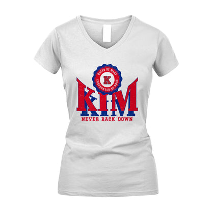 Your Name Never Back Down Shirt KIM M1-33