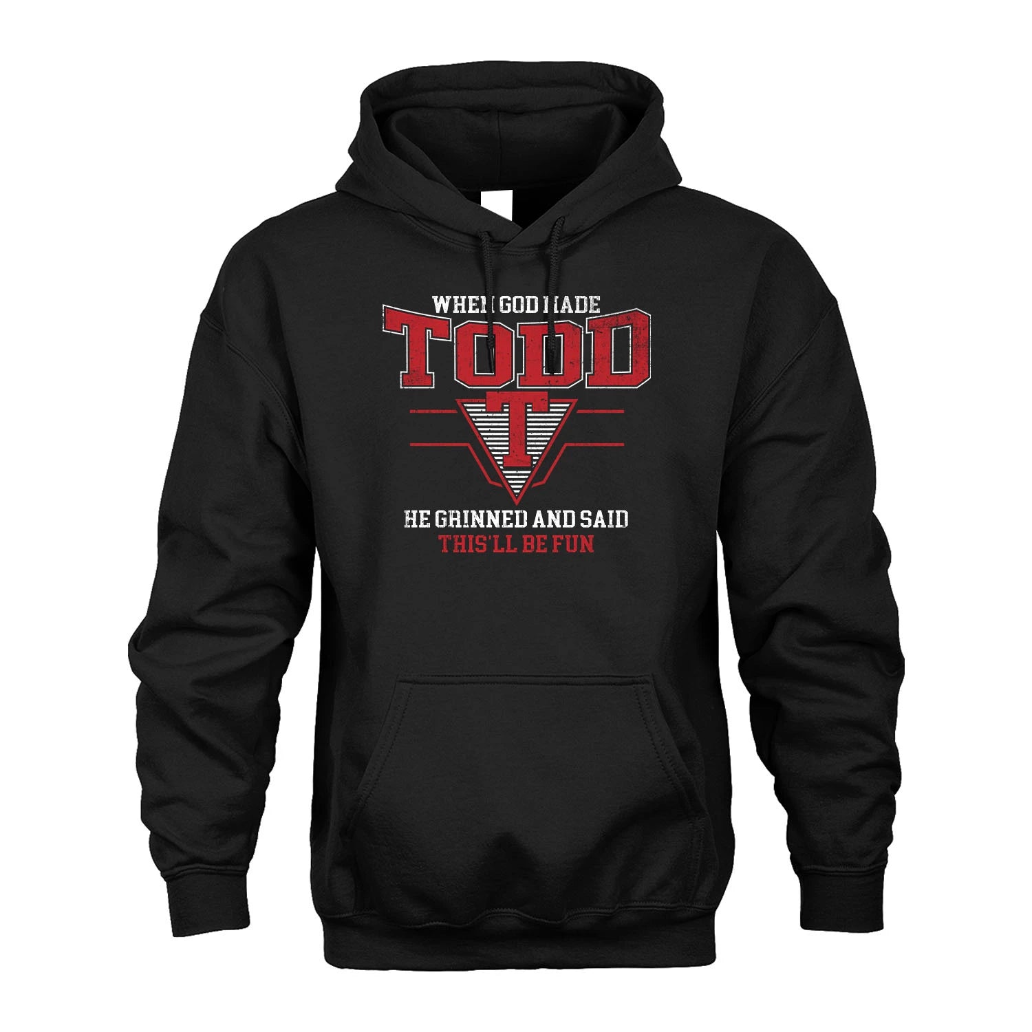 When God Made Your Name He Grinned And Said This'll Be Fun Baseball Shirt TODD M1-29