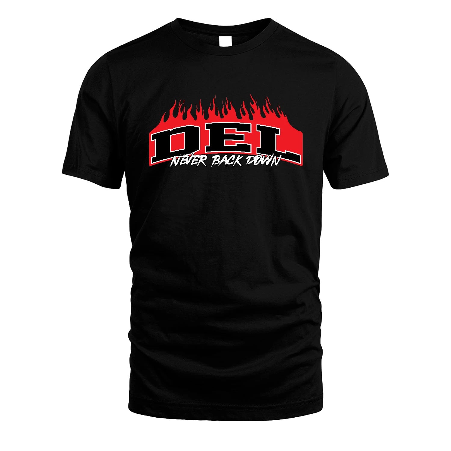 Never Back Down Your Name With Fire Shirt DEL M1-37