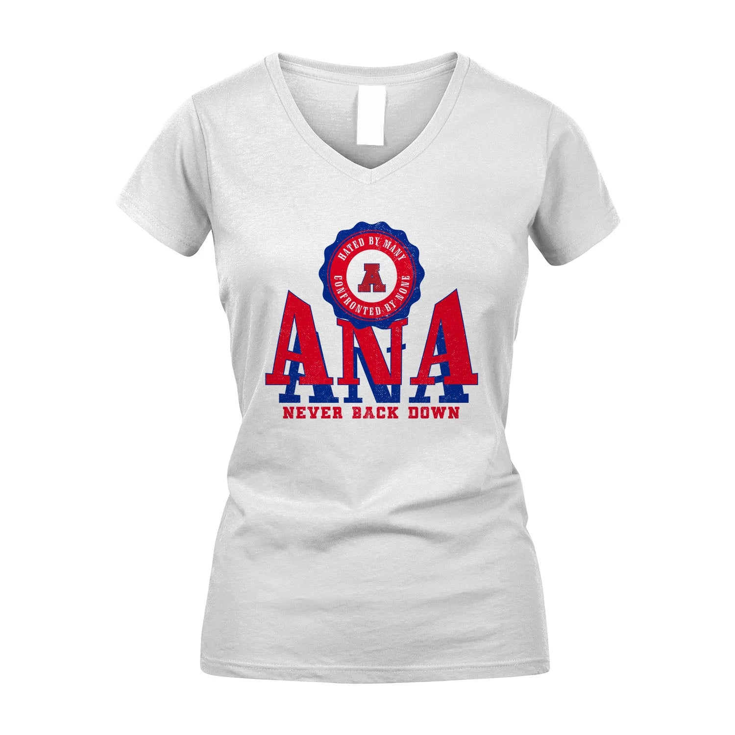 Your Name Never Back Down Shirt ANA M1-33