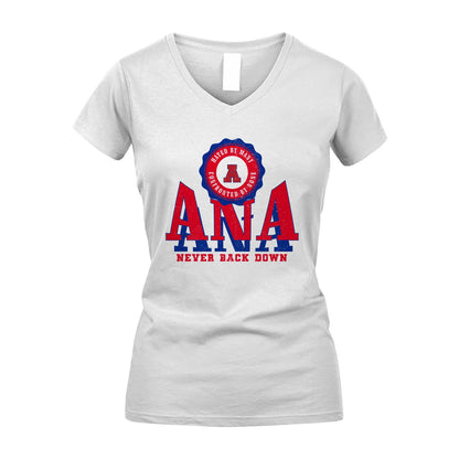 Your Name Never Back Down Shirt ANA M1-33