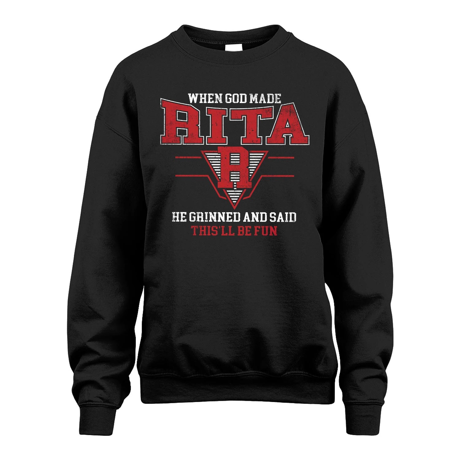 When God Made Your Name He Grinned And Said This'll Be Fun Baseball Shirt RITA M1-29