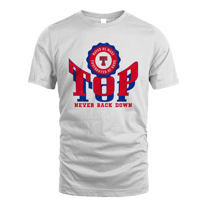 Your Name Never Back Down Shirt TOP M1-33