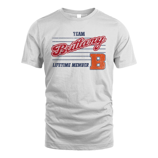 Team Your Name Lifetime Member Vintage Shirt BRITTANY M1-24