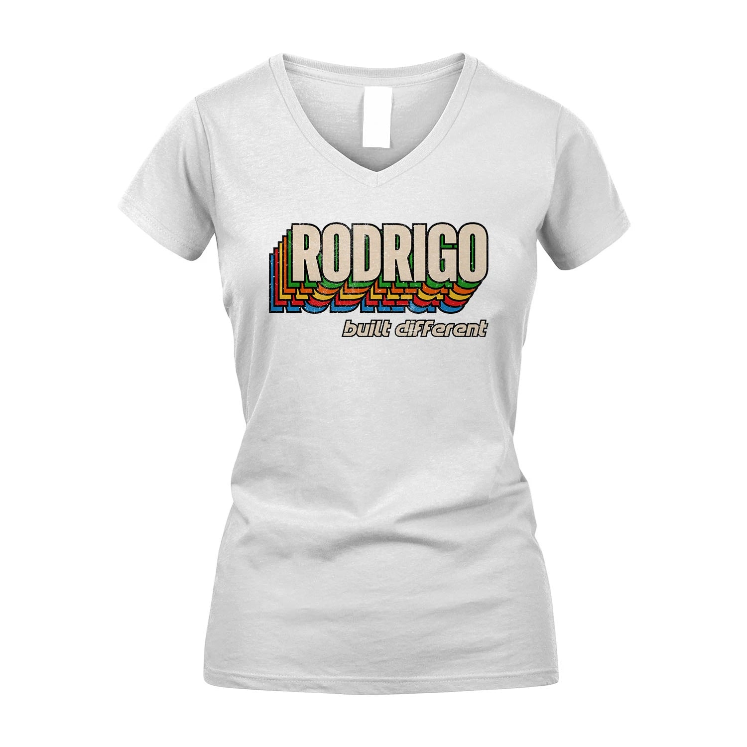 Your Name Built Different Retro Shirt RODRIGO M1-26