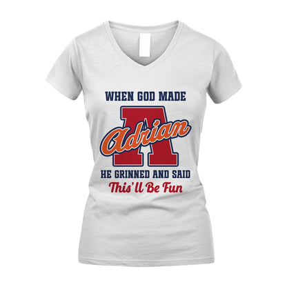God Made Your Name Custom Shirt ADRIAN M1-16