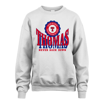 Your Name Never Back Down Shirt THOMAS M1-33