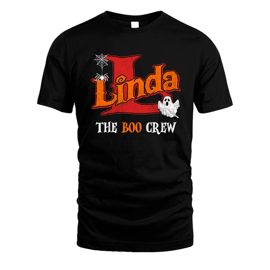 The Boo Crew Halloween Custom Name Shirt LINDA M1-22