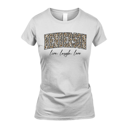 Live Laugh Love Custom Name With Leopard Pattern Shirt HENDERSON M1-13