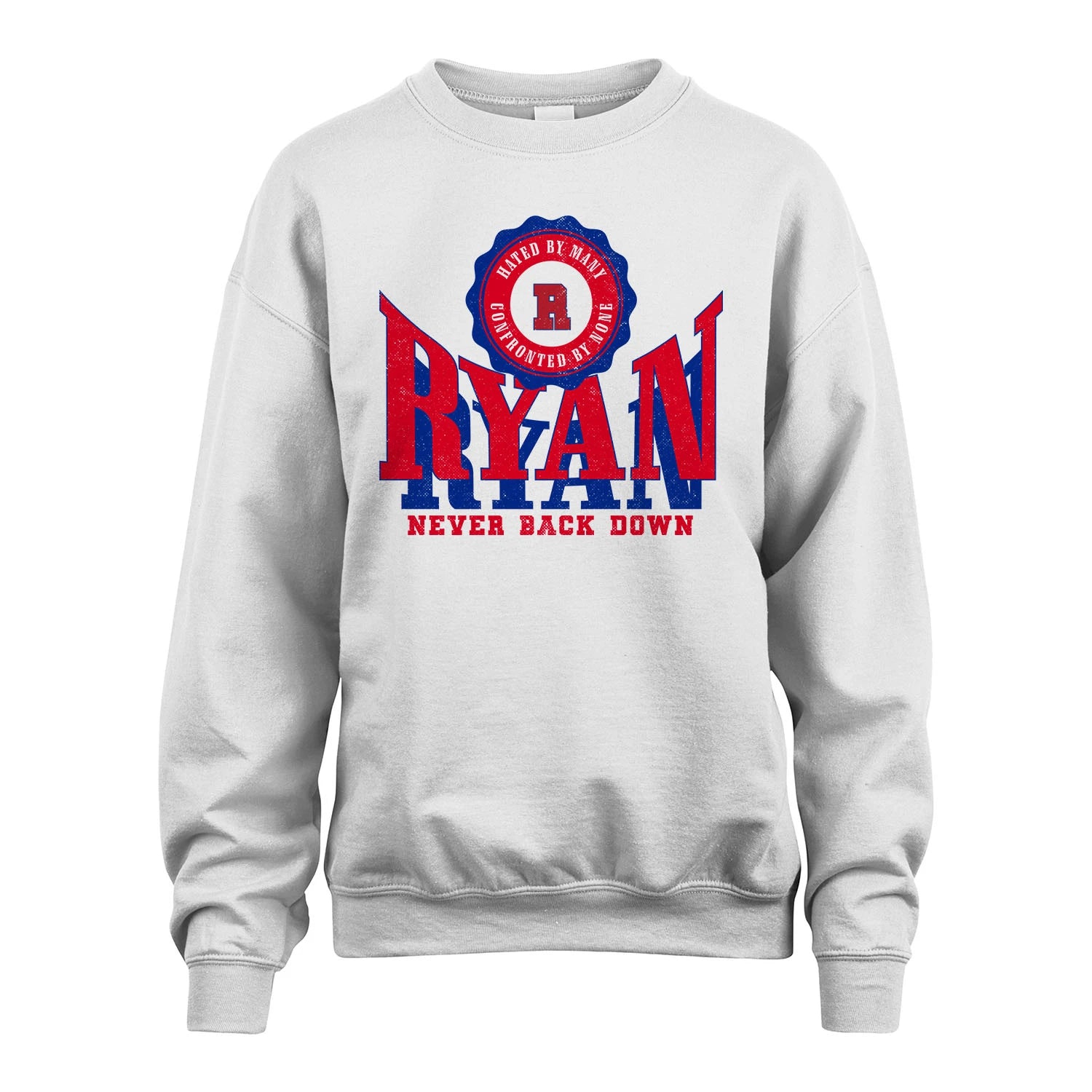 Your Name Never Back Down Shirt RYAN M1-33