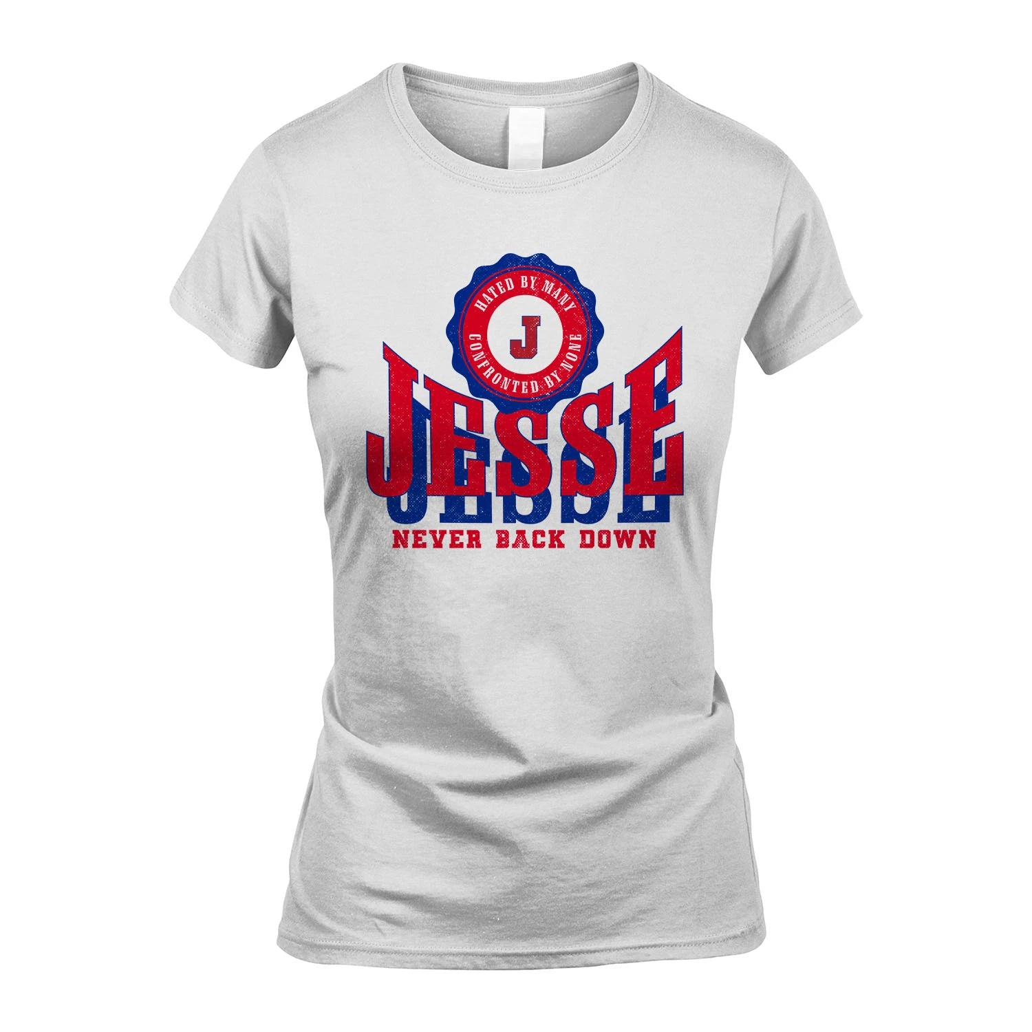Your Name Never Back Down Shirt JESSE M1-33