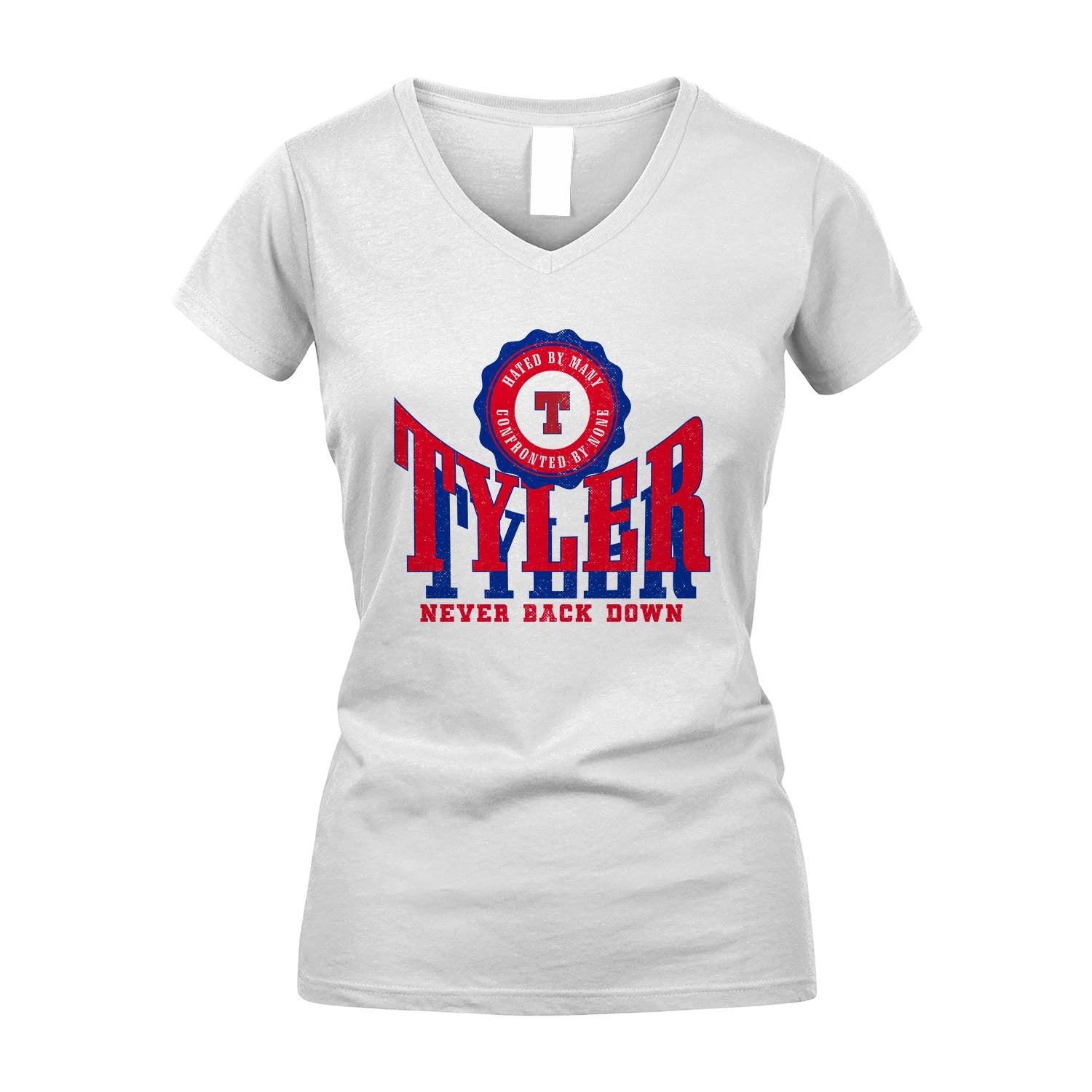 Your Name Never Back Down Shirt TYLER M1-33