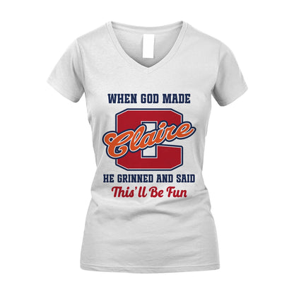 God Made Your Name Custom Shirt CLAIRE M1-16