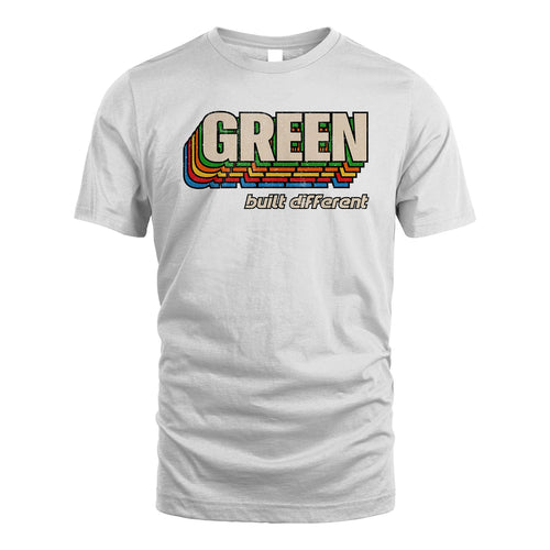 Your Name Built Different Retro Shirt GREEN M1-26
