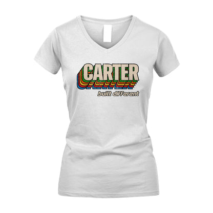 Your Name Built Different Retro Shirt CARTER M1-26