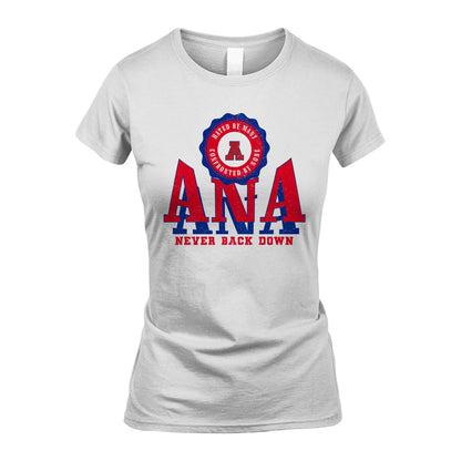 Your Name Never Back Down Shirt ANA M1-33