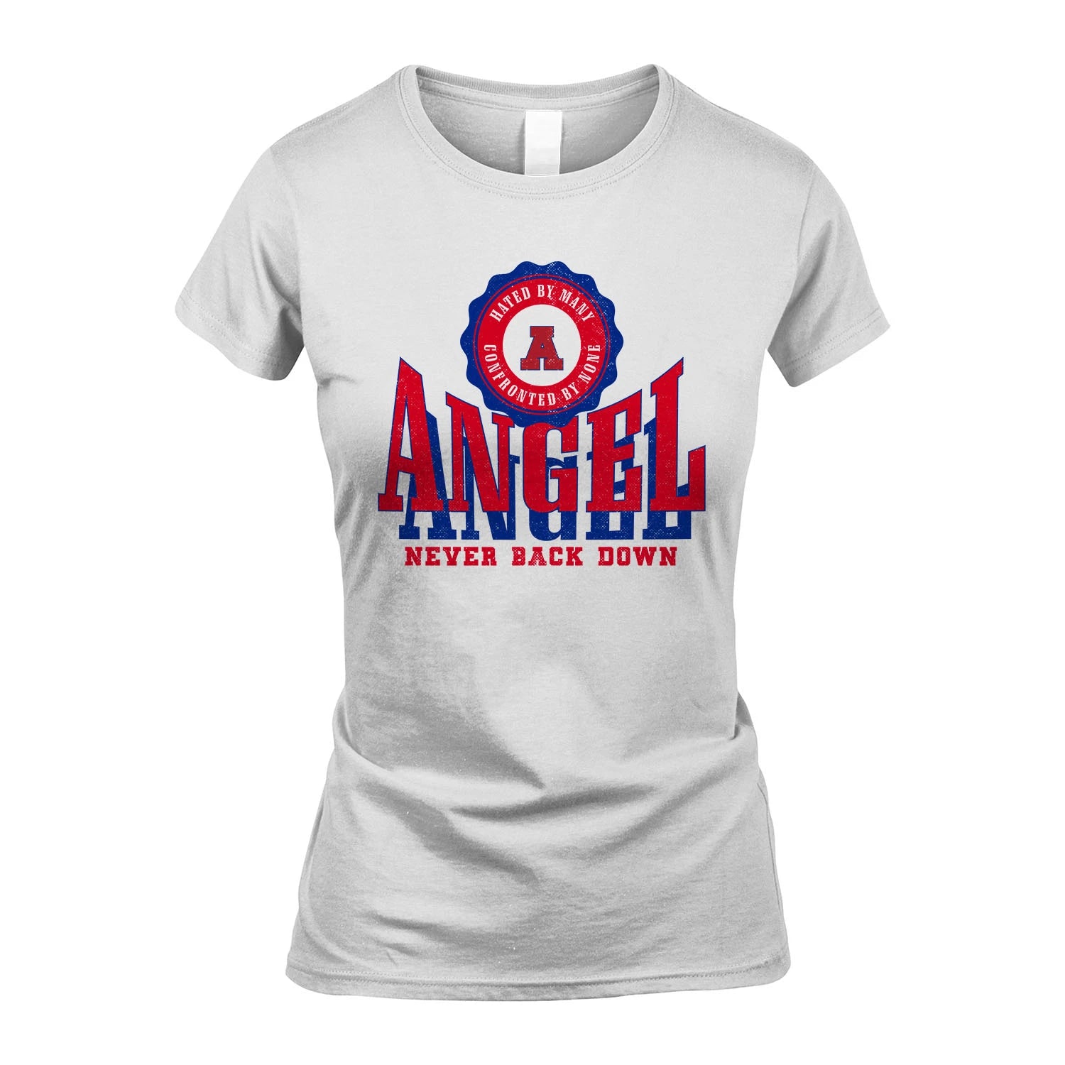 Your Name Never Back Down Shirt ANGEL M1-33