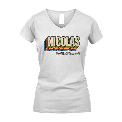 Your Name Built Different Retro Shirt NICOLAS M1-26
