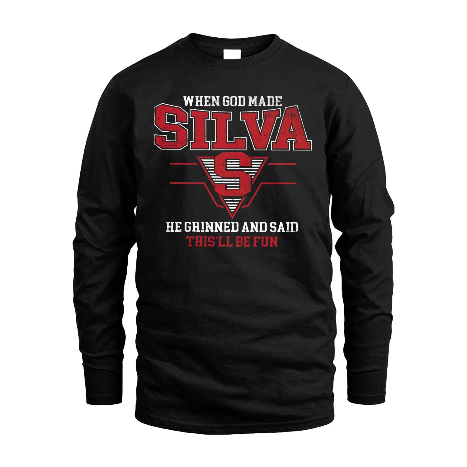 When God Made Your Name He Grinned And Said This'll Be Fun Baseball Shirt SILVA M1-29