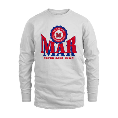 Your Name Never Back Down Shirt MAR M1-33