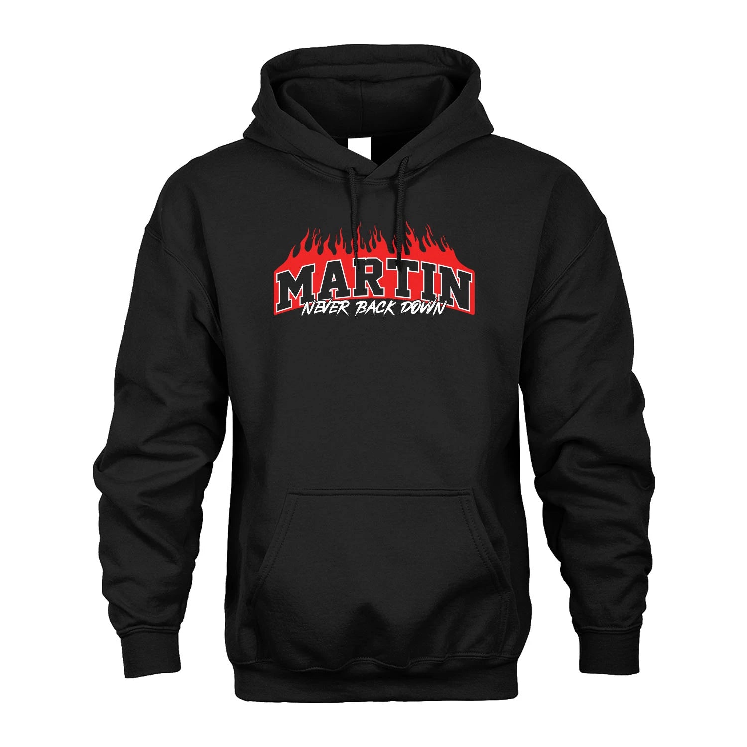 Never Back Down Your Name With Fire Shirt MARTIN M1-37