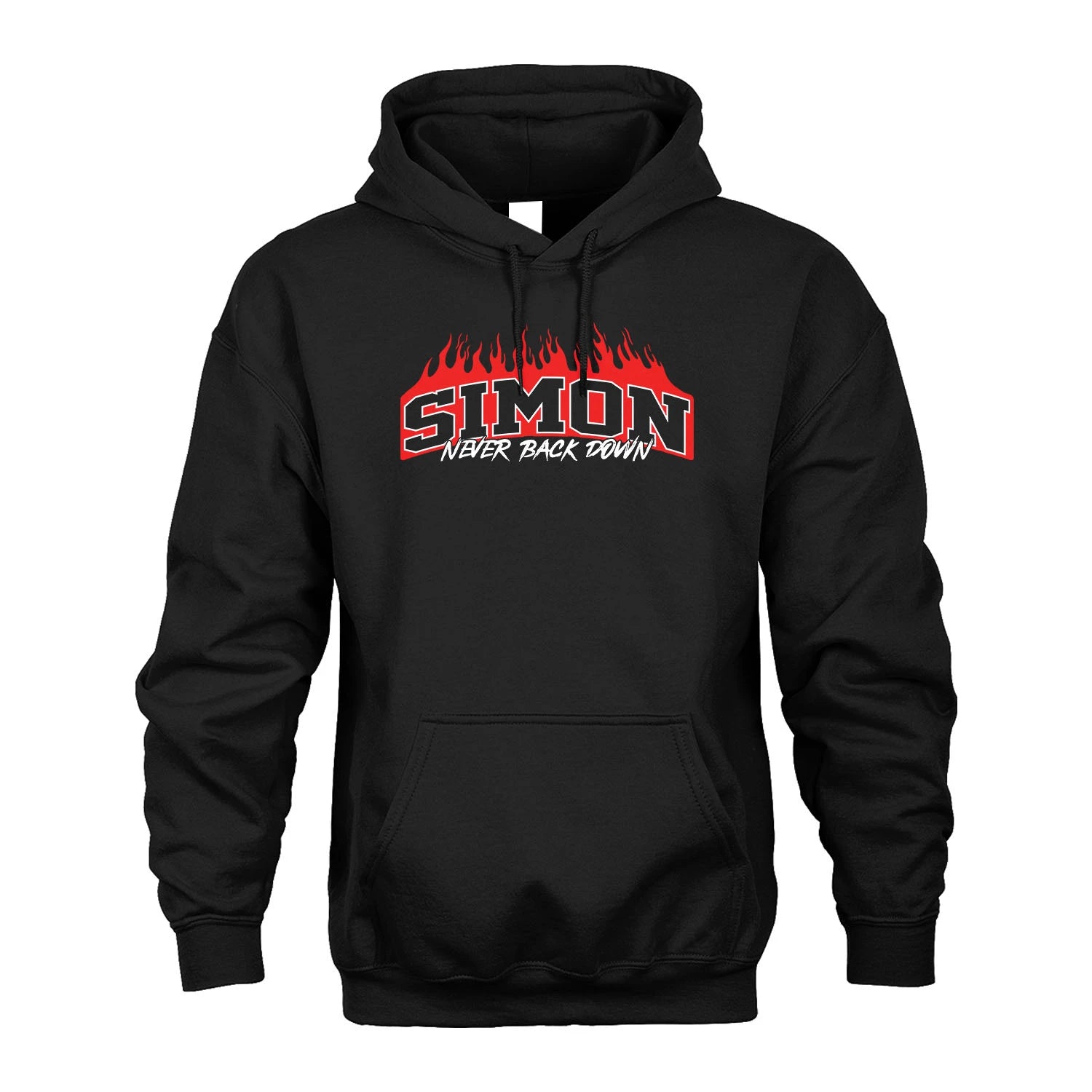 Never Back Down Your Name With Fire Shirt SIMON M1-37