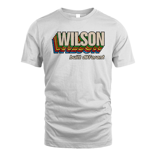 Your Name Built Different Retro Shirt WILSON M1-26