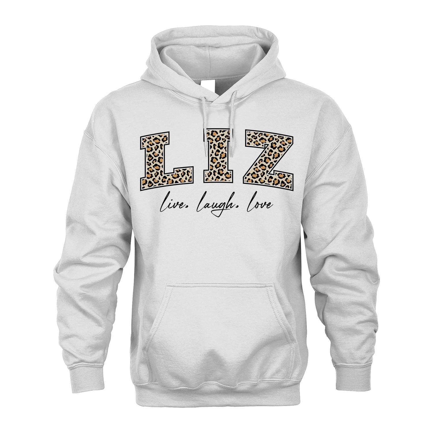 Live Laugh Love Custom Name With Leopard Pattern Shirt LIZ M1-13