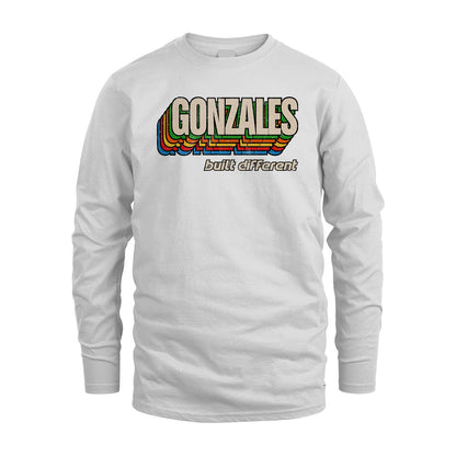 Your Name Built Different Retro Shirt GONZALES M1-26