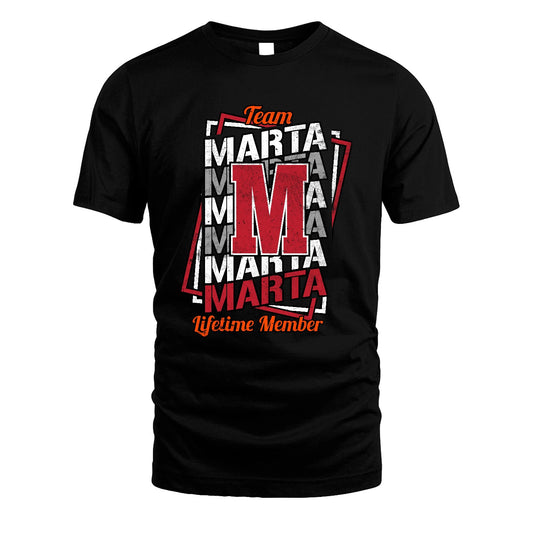 Team Your Name Lifetime Member Sporty Shirt MARTA M1-25