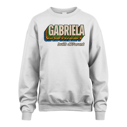 Your Name Built Different Retro Shirt GABRIELA M1-26
