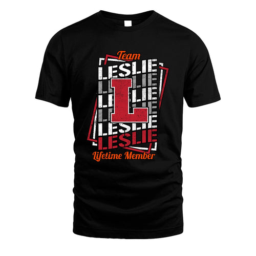 Team Your Name Lifetime Member Sporty Shirt LESLIE M1-25