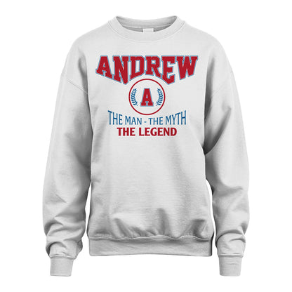 The Man The Myth The Legend Jet Style Shirt ANDREW M1-9