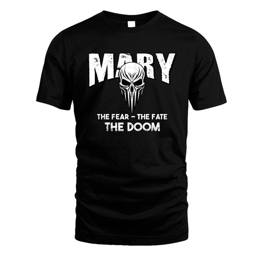 The Fear The Fate The Doom Skull Shirt MARY M1-39
