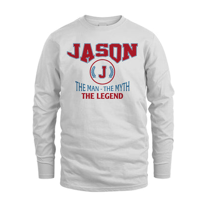 The Man The Myth The Legend Jet Style Shirt JASON M1-9