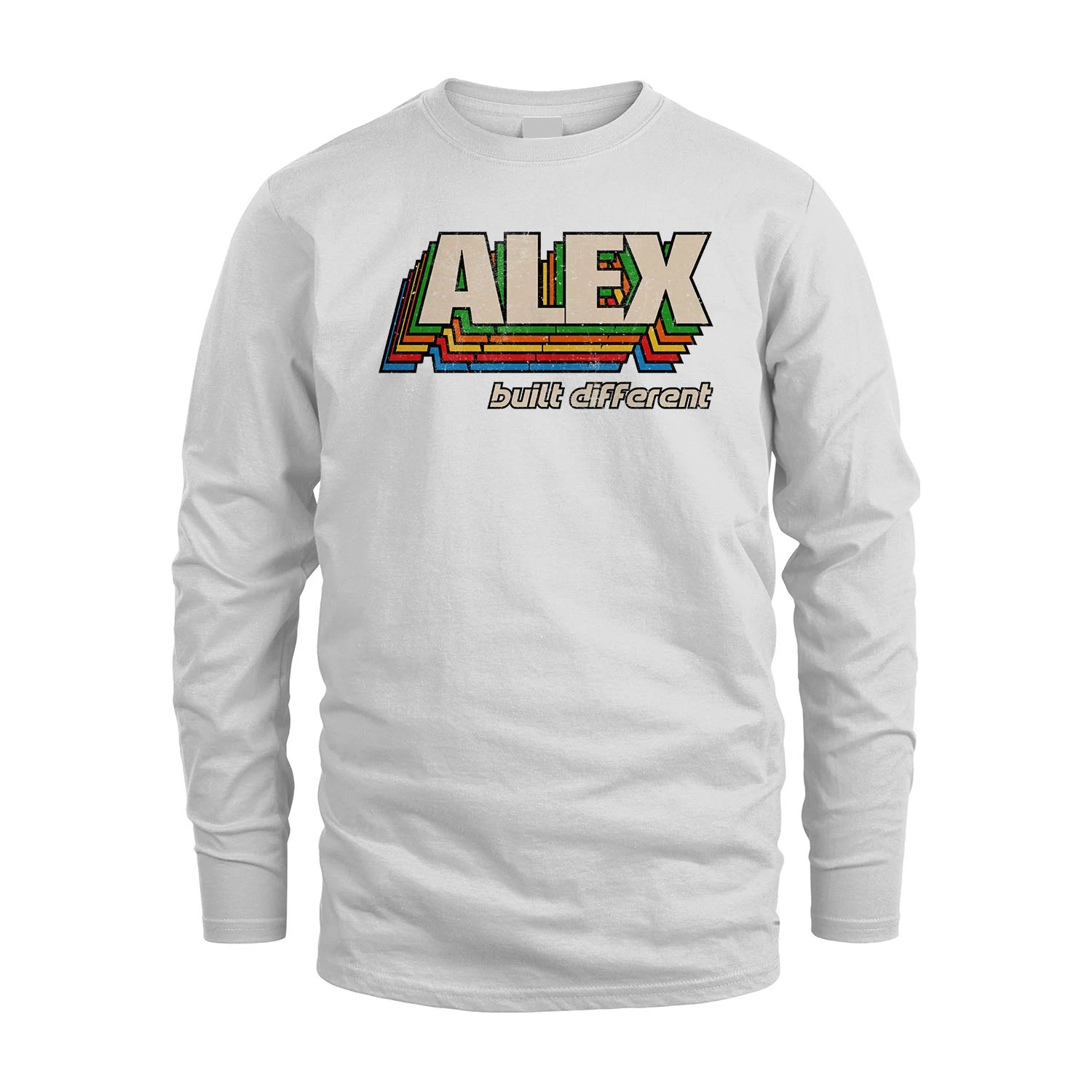 Your Name Built Different Retro Shirt ALEX M1-26